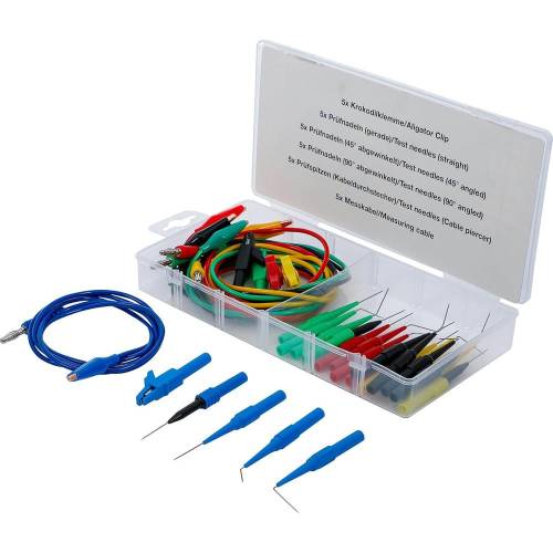 Jeu de Câbles et Pointes de Mesure 30 Pièces - Accessoires de Test Électrique - Précision et Fiabilité - BGS