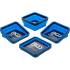 Jeu de Coupelles Magnétiques Silicone Pliables 4 pcs - 115 x 115 x 50 mm - Pratique et Résistante - D-Work