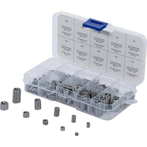 Assortiment d’Embouts de Réparation de Filetages 150 pcs - Acier Inoxydable - Réparation Durable et Précise - BGS