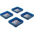 Jeu de Coupelles Magnétiques Silicone Pliables 4 pcs - 115 x 115 x 50 mm - Pratique et Résistante - D-Work