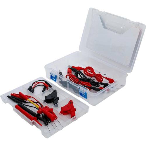 Assortiment de Câbles de Mesure et Accessoires pour Multimètre 15 pièces - Compatibles Pointes de Sondes - Précision et Po - BGS