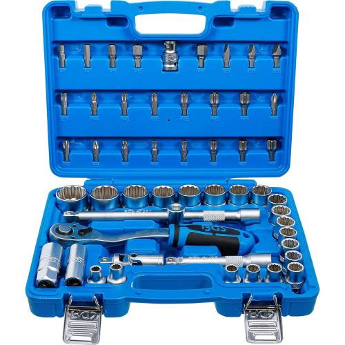 Coffret de Douilles Douze Pans 12,5 mm (1/2) 8-32 mm - 51 pcs - Acier Résistant et Pratique, Pro - D-Work
