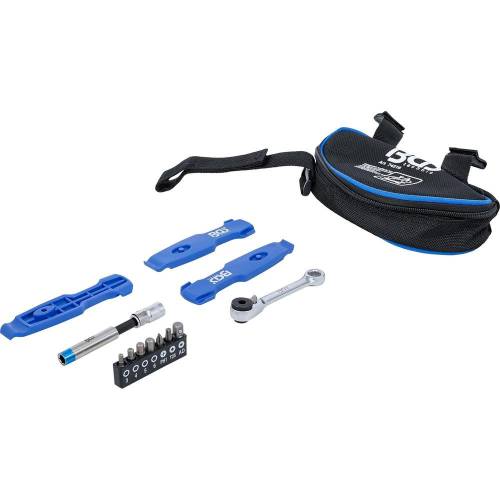 Jeu d Outils pour Bicyclettes 13 pcs - Compact 11,5 x 5,4 x 20,2 cm - Polyvalent et Pratique, Acier - D-Work