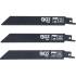 Jeu de Lames de Scie Sabre 3 pcs - Pour Métaux, Compatible Art. 7367 - Coupe Précise et Durable - BGS