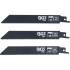 Jeu de Lames de Scie Sabre 3 pcs - Pour Métaux, Compatible Art. 7367 - Coupe Précise et Durable - BGS