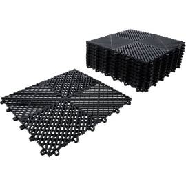 Jeu de Carreaux en Plastique 10 pcs 400 x 400 x 18 mm - Système de Clic - Installation Facile et Durable - D-Work