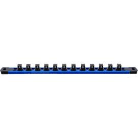Rail de Support Aimanté pour 12 Douilles 12,5 mm (1/2) - Organisation et Accès Rapide - Acier - D-Work