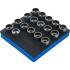 Insert de Servante d Atelier 1/6 - Jeu 17 pcs Outils Écrous Antivol Land Rover - Résistance et Précision - D-Work