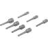 Jeu d Extracteurs de Vis et Écrous 7 pcs - Entraînement Six Pans Mâle 6,3 mm (1/4) - Pour Perceuses, Pratique - D-Work