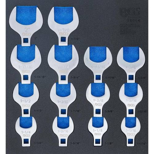 Insert Servante d Atelier 14 Pièces - Jeu de Clés Crowfoot 12,5 mm (1/2 ) - Acier Résistant - Accès Facile et Précis - BGS