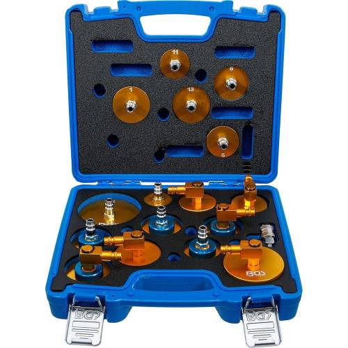 Jeu d Adaptateurs pour Purgeur de Frein 17 pcs - Acier Résistant - Compatibilité Universelle et Praticité - BGS