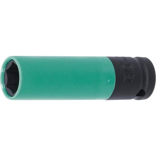 Douille à Choc Ultra Mince 15 mm - Empreinte Carré Femelle 12,5 mm (1/2 ) - Protection Intégrée, Haute Précision - BGS