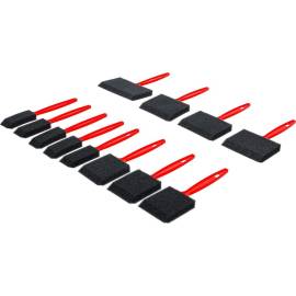 Jeu de Pinceaux en Mousse 12 pcs - 20,3 x 6,3 x 28,2 cm - Précision et Facilité d Application, Zones Difficiles - D-Work