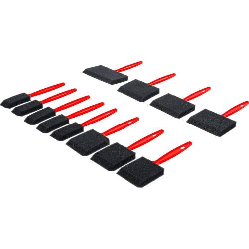 Jeu de Pinceaux en Mousse 12 pcs - 20,3x6,3x28,2 cm - Précision et Facilité d Application - BGS