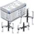 Jeu d Extracteurs 3 pcs - 150/100/75 mm - 2/3 Bras - Extraction Facile et Polyvalente, Acier, Pro - D-Work