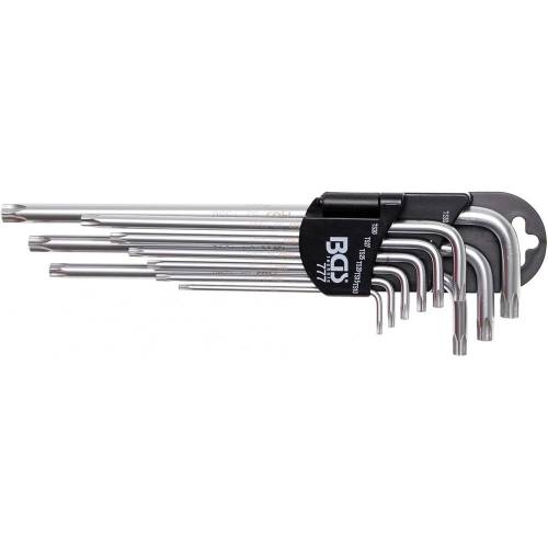 Jeu de Clés Allen Extra Longues 9 pcs TS10 - TS50 - Profil Torx Plus - Précision et Confort d Utilisation - D-Work