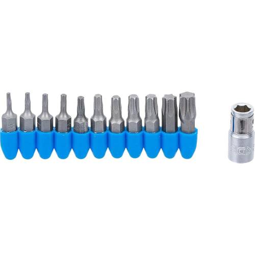 Jeu d'Embouts 6,3 mm (1/4) - Profil Torx, 11 pcs - Précision et Polyvalence, Acier - D-Work
