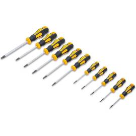 Jeu de Tournevis Profil en T Torx 11 Pièces T6-T40 - Acier Résistant, Perçage Frontal - Précision et Confort d Utilisation - BGS