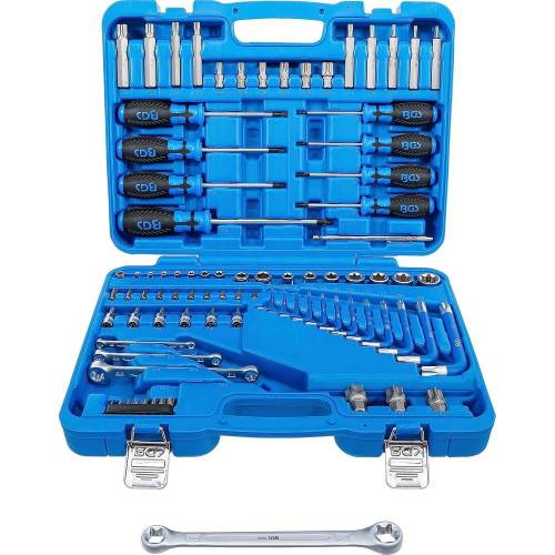Assortiment d Outils 84 pcs - 6,3 mm (1/4\) 12,5 mm (1/2\) - Profil E et T pour Torx - Polyvalence et Précision - D-Work