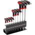 Jeu de Clés Repliables Profil en T Torx T6-T20 - 7 pcs - Compact et Pratique pour Mécanique, Acier - D-Work