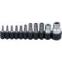 Jeu d'Embouts 11 pcs - 6,3 mm (1/4) et 10 mm (3/8) - Profil Torx avec Perçage - Polyvalence et Précision - D-Work