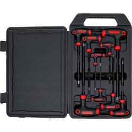Tournevis à Poignée en T 9 pcs T10-T50 - Profil Torx avec Perçage Frontal - Précision et Confort d Utilisation - D-Work
