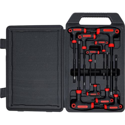 Tournevis à Poignée en T 9 pcs T10-T50 - Profil Torx avec Perçage Frontal - Précision et Confort d Utilisation - D-Work