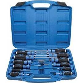 Jeu de Tournevis Carré Femelle 6,3 mm 12 pcs Précision et Polyvalence, Chrome-Vanadium, Pro - D-Work