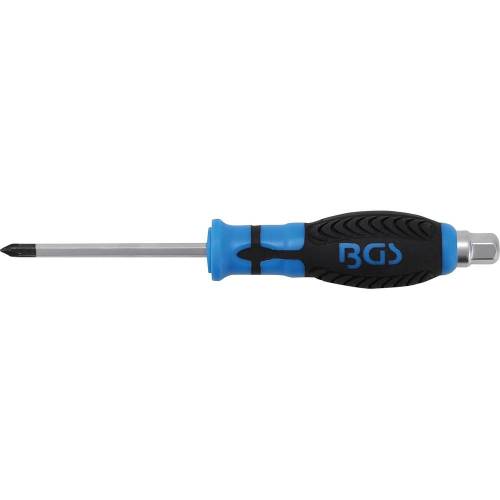 Tournevis Lame Six Pans Cruciforme PH1 75 mm Précision et Confort d Utilisation - BGS