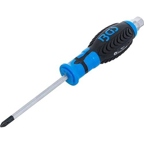 Tournevis Lame Six Pans Cruciforme PH2 100 mm - Précision et Confort d Utilisation - BGS