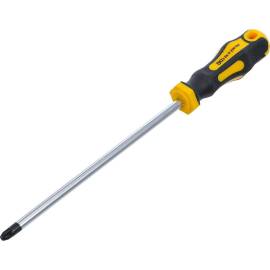 Tournevis Cruciforme PZ3 200 mm - Lame Longue et Précise - Acier, Pro - D-Work