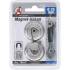 Crochet Magnétique Rond D.35 mm - Lot de 2, Charge 3,5 kg - Fixation Pratique et Solide, 2 pcs - D-Work
