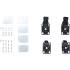 Lot de 4 Roues Pivotantes pour Coffre Système Chariot de Visite - 103x102x221 mm - Résistantes et Pratiques - BGS