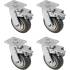 Lot de 4 Roues Pivotantes pour Coffre Système Chariot de Visite - 103 x 102 x 221 mm - Résistantes et Pratiques - D-Work
