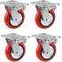 Lot de 4 Roues Pivotantes pour Coffre Système Chariot de Visite - 103x102x221 mm - Résistantes et Pratiques - BGS