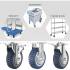 Lot de 4 Roues Pivotantes pour Coffre Système Chariot de Visite - 103 x 102 x 221 mm - Résistantes et Pratiques - D-Work