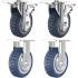 Lot de 4 Roues Pivotantes pour Coffre Système Chariot de Visite - 103 x 102 x 221 mm - Résistantes et Pratiques - D-Work