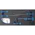 Insert de Servante d Atelier 1/3 - Kit Montage Pare-Brise à Joint + Enjoliveur 5 pièces - Installation Facile et Durable - BGS