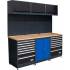 Système d Unité Murale Kit de Démarrage Bois 3 Modules - 58x202.5x1.95 cm - Modulable et Pratique - - BGS