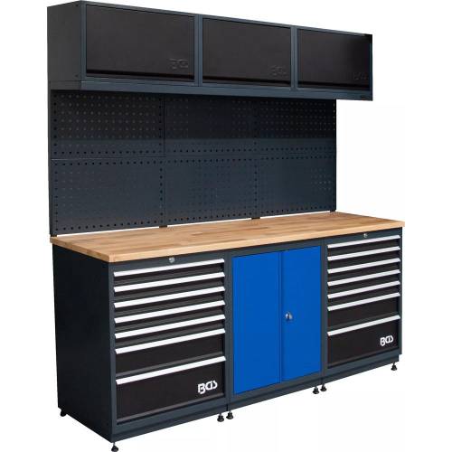 Système d Unité Murale Kit de Démarrage Bois 3 Modules - 58x202.5x1.95 cm - Modulable et Pratique - - BGS
