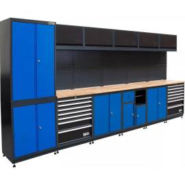 Système d Unité Murale Compact 6 Modules - Bois, 58x202.5x3.9 cm - Rangement Pratique et Design - BGS