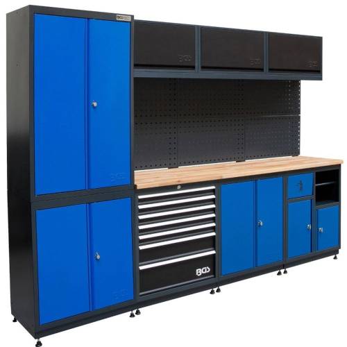 Système d’Unité Murale 4 Modules - Bois, 118x216x140 cm - Rangement Modulable et Esthétique - BGS