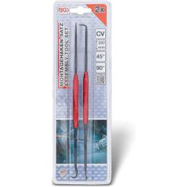 Jeu de Crochets de Montage 2 pièces 220 mm - Acier, Résistants et Pratiques - BGS