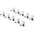 Jeu de Crochets Simples 10 pcs - 40 mm, Système Mural - Fixation Pratique et Polyvalente - BGS