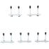Jeu de Crochets Doubles 5 pcs - 40 mm, Système Mural - Fixation Pratique et Polyvalente - BGS