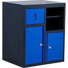 Armoire Basse avec Porte-Rouleaux et Module de Déchets - 58.4x84.3x69.1 cm - Acier, Fonctionnelle et Pratique - - BGS