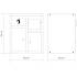 Armoire Basse avec Porte-Rouleaux et Module de Déchets - 58.4x84.3x69.1 cm - Acier, Fonctionnelle et Pratique - - BGS