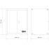 Armoire d’Atelier 2 Portes 58x85x69 cm - 1 Tablette - Rangement Robuste et Pratique - BGS