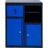 Armoire Basse avec Porte-Rouleaux et Module de Déchets - 58.4x84.3x69.1 cm - Acier, Fonctionnelle et Pratique - - BGS