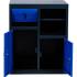 Armoire Basse avec Porte-Rouleaux et Module de Déchets - 58.4x84.3x69.1 cm - Acier, Fonctionnelle et Pratique - - BGS